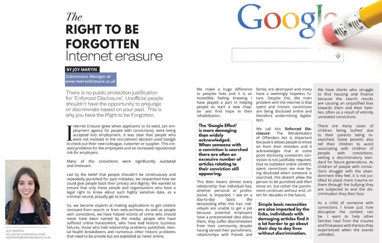Right to be Forgotten Experts UK 